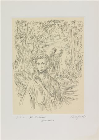 Domenico Purificato, Senza titolo, incisione su carta, cm. 26,5x18,5 (lastra...