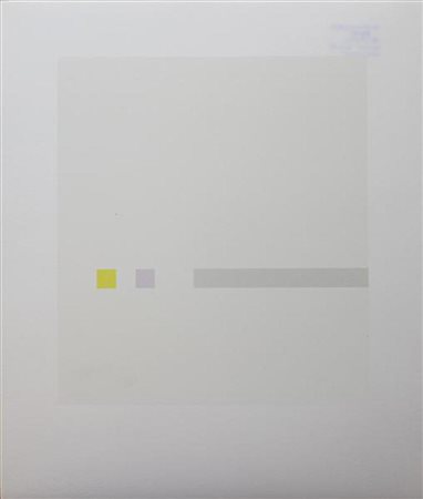 Antonio Calderara, Quadrato, 1972, serigrafia su carta, cm. 39x33, es. 59/90,...