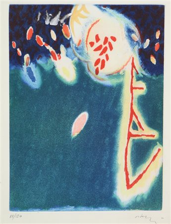 Gottardo Ortelli, Senza titolo, incisione su carta, cm. 32x25 (lastra cm....