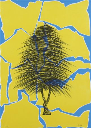 Mario Rossello, Senza titolo, litografia su carta, cm. 70x50, es. 78/100,...