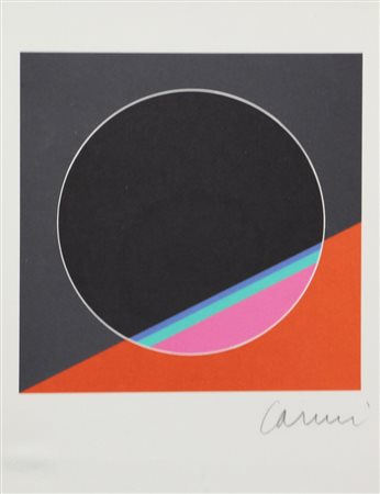 Eugenio Carmi, Senza titolo, litografia su carta, cm. 30x24, firmata in basso...