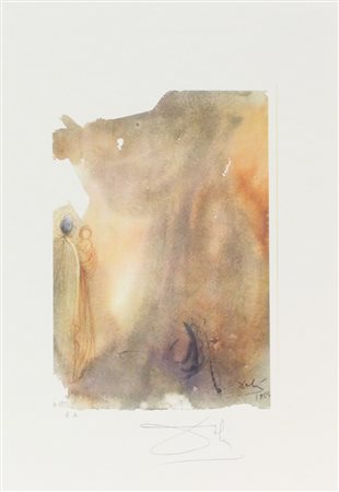 Salvador Dalì, Senza titolo, litografia su carta, cm. 45x32, es. E.A.,...