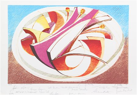 Ignoto, Fiore di Kartibubbo, 1989, serigrafia su carta, cm. 70x50, es. 60/80,...