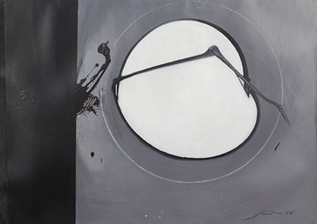 Scanavino Emilio, Senza titolo, 1966, acrilico su cartoncino applicato su...