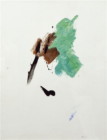 MIOTTE JEAN Parigi 1926 senza titolo 1976 tempera su carta intelata 65x50...