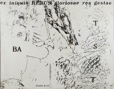 MICCINI EUGENIO Firenze 1925 - 2007 U.S.A. Rebus Gestis (1975) lettere...
