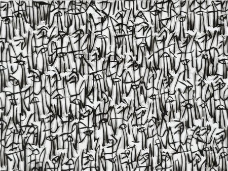 FERMARIELLO SERGIO Napoli 1961 Guerrieri 2005 pasta di marmo su cartone...