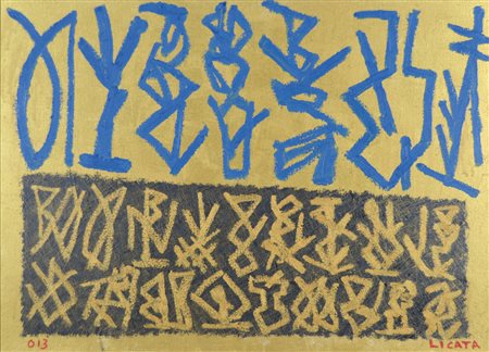 LICATA RICCARDO Torino 1929 - Venezia 2014 senza titolo 2013 acrilici e...