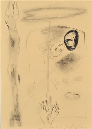 PALADINO MIMMO Paduli (Bn) 1948 senza titolo 1981 tecnica mista su carta...