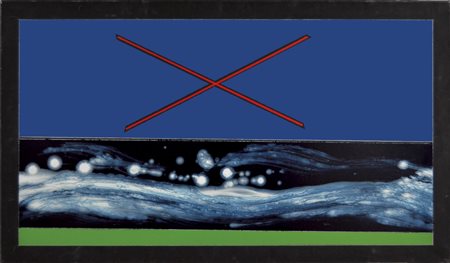 ANGELI FRANCO Roma 1935 -1988 senza titolo smalti su tela 70x120 firma al...