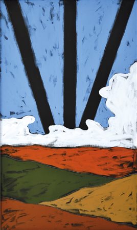 FESTA TANO Roma 1938 - 1988 Paesaggio 1986 acrilici su tela 100x60 Autentica...