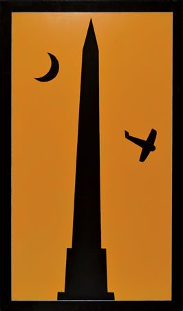 ANGELI FRANCO Roma 1935 -1988 Tracce 1988 smalti su tela 120x70 firma e...