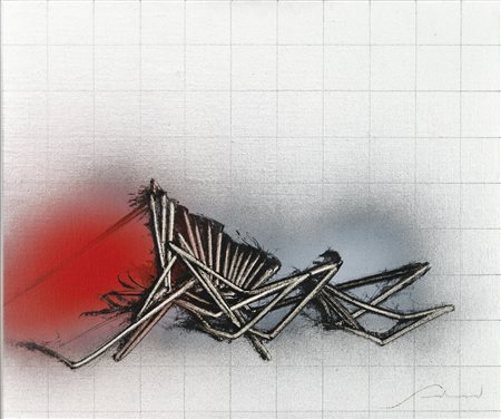 SCANAVINO EMILIO Genova 1922 - Milano 1986 Bestiario n. 5 1984 olio su tela...