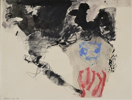 SANTOMASO GIUSEPPE Venezia 1907 - 1990 senza titolo 1962 tecnica mista su...