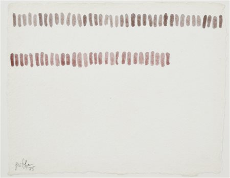 GRIFFA GIORGIO Torino 1936 senza titolo 1975 acrilici su carta a mano 25x32...