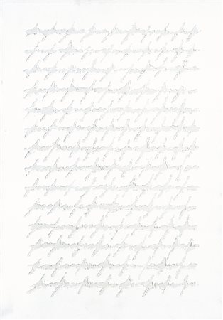 RAPETTI ALFREDO Milano 1961 Scrittura verticale 2010 acrilici su tela 50x35...