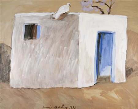 BARBARO SAVERIO Venezia 1924 Porta celeste 1996-1998 olio su tela 114x146...