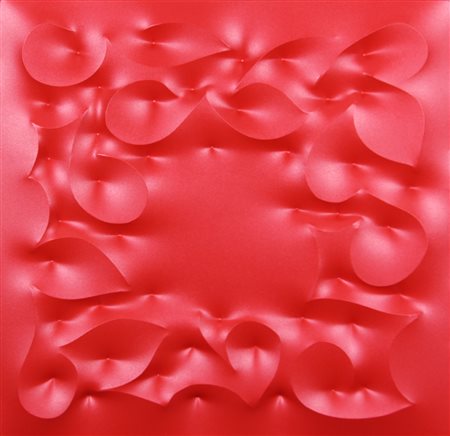 Giuseppe Amadio, Mirqoa, tela estroflessa, cm. 71x71, firmata e intitolata al...