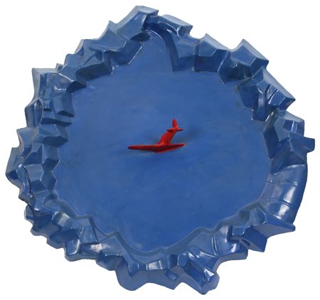 Plumcake, Senza titolo, 1984, scultura in vetroresina, cm. 61x55, firmata e...