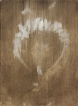 Omar Galliani, Senza titolo, tecnica mista su cartoncino, cm. 77x58, firmata...