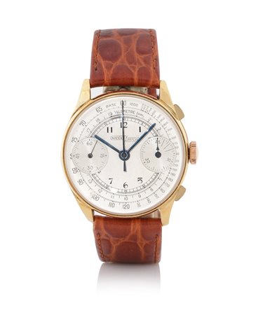 ANONIMO ANONIMO CRONOGRAFO ANNI '30.C. in oro giallo 18 kt con pulsanti ad...