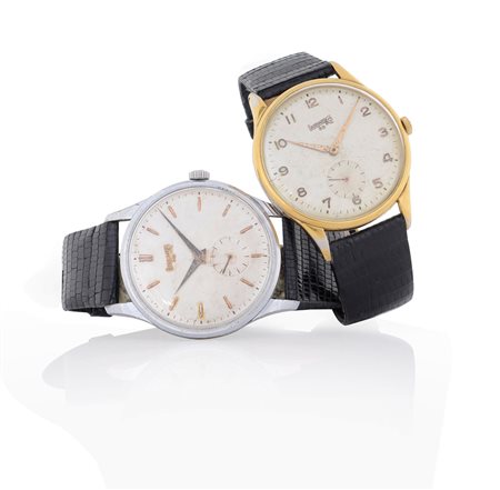 EBERHARD COPPIA DI EBERHARD ANNI '40 CA.C. una laminata in oro giallo ed una...