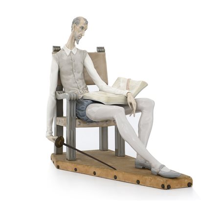 LLADRO FIGURA DI DON CHISCIOTTE IN PORCELLANA, LLADRO, S.FURIO', ANNI '70;...