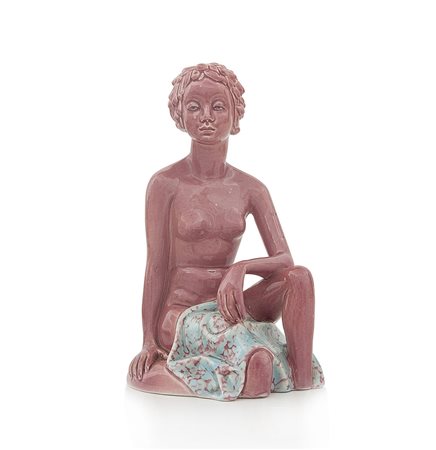 LENCI "BAGNANTE" IN CERAMICA, LENCI, H.K.SCAVINI, ANNI '30, decoro...