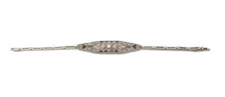 BRACCIALE BRACCIALE ANNI '20 CA. In oro bianco 18 kt maglia a settori...