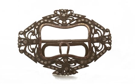 GIOIELLI VARI FIBBIA PER CINTURA INIZIO XIX SECOLO. In argento, montatura a...