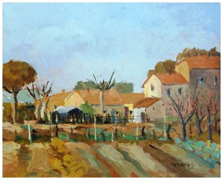 GIANCARLO CARMIGNANI Rio della Plata (Argentina) 1951 Senza titolo Olio su...