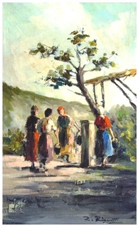 RENZO BIAGIOTTI Pisa 1913 - Pisa 2005 Senza titolo Olio su tavola 42 x 25,5....