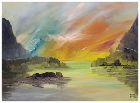 MORENO MORELLI Pisa ? - ? Marina Olio su tela 50 x 70. Firma in b. a d.; sul...