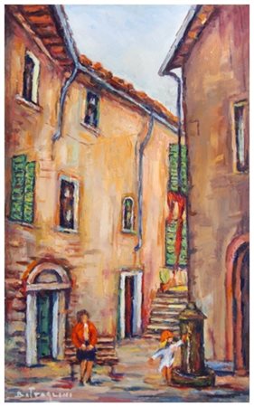 LIVIO BATTAGLINI Pisa 1921 - ? Senza titolo Olio su faesite 50 x 30. Firma in...