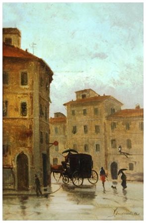 GIOVANNI FREDUCCI Livorno 1919 - Livorno 1979 Senza titolo 1940 Olio su...