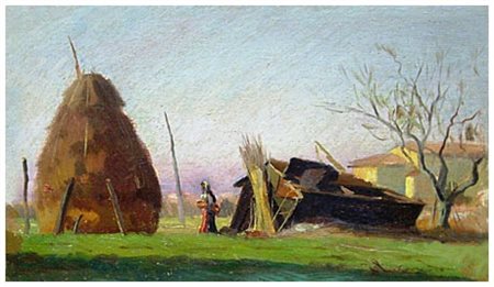 GIORGIO LUXARDO Livorno 1937 Presso Salviano (Livorno) 1963 Olio su cartone...