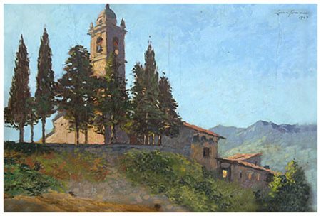 LEONE TOMMASI Pietrasanta 1903 - Pietrasanta 1965 Senza titolo 1947 Olio su...