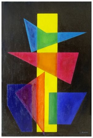 AUGUSTO GARAU Bolzano 1924 - Milano 2010 La torre ferita 2004 Olio su tela 81...