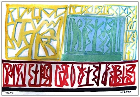 RICCARDO LICATA Torino 1929 - Venezia 2014 Senza titolo 1994 Acquerello su...