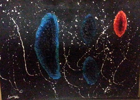 Leonardo Amaro "squarci" olio e resine su tela cm 50x70 Nr. Archivio...