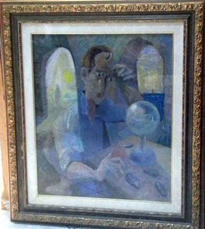 Sky Lake (New York City) "Que quisent les moules?" 1987 olio su tela cm 65x54...