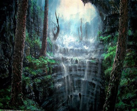 Mauro Pani "Foresta Amazzonica" acrilici su tela cm 40x50 Autentica...