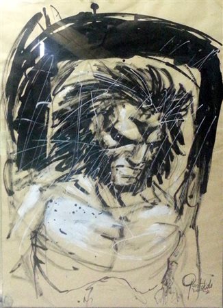 Francesco Gastaldo "Wolvie" tecnica mista su carta pesante cm 70x50 Autentica...