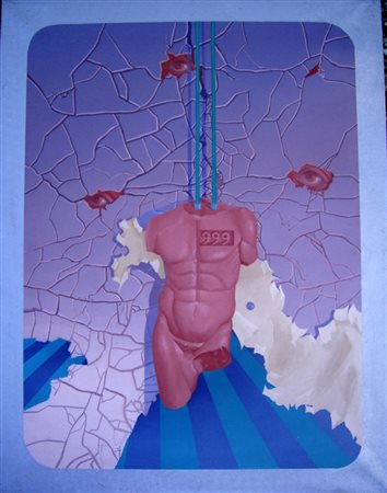 Walter Jervolino "999" olio su tela cm 80x60 Autentica Galleria L'Alfiere-TO