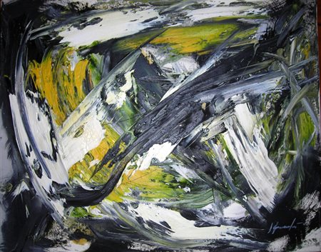 Silvio Formichetti "Composizione astratta" olio su tela cm 40x50 Autentica...