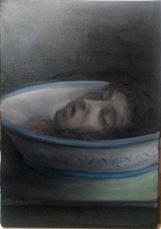 Silvano D'Ambrosio "Davide" olio su tela cm 30x20 Autentica Galleria...