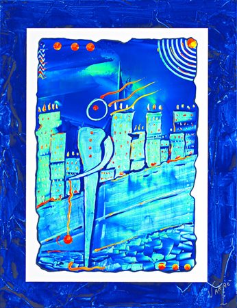 Vittorio Varrè "Progresso" 2009 Olio e smalti su tavola, cm 86x66 .Autentica...