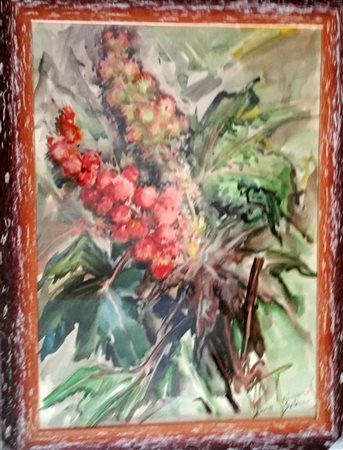 Aldo Raimondi "composizione Floreale" Acquerello su carta cm...