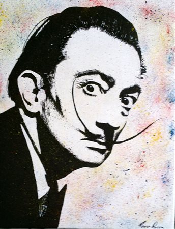 Fabrizio Rossin "Dalì" Acrilici su tela cm 50x40.Aut.Dell'Artista.