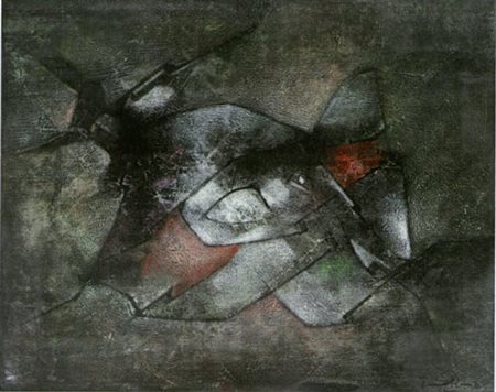 Salvatore Provino "Andante" 1991 olio su tela cm 40x50 Autentica dell'Artista...